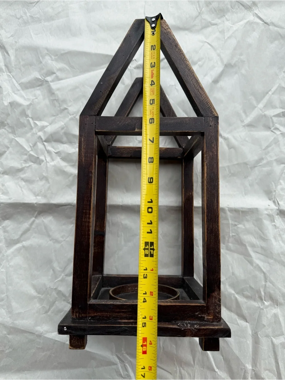 Rustic Brown Wooden Lantern